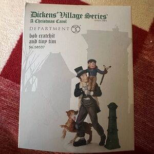 Department 56 Dickens' Village Bob Cratchit and Tiny Tim Figurine